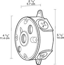 VX3 Outdoor Accessory Weatherproof Round Box 3 1/2 Inch Hole Cover