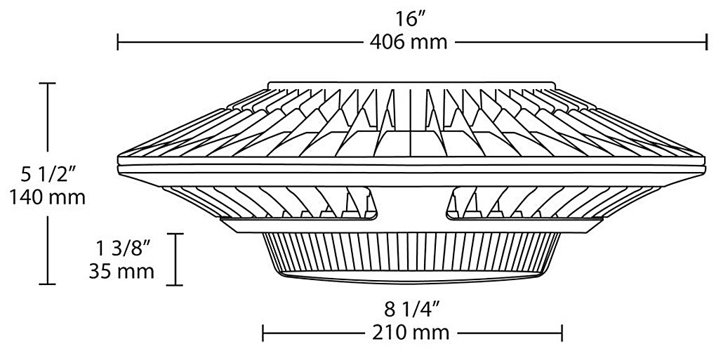 GLED26W Garage Lights 3093 Lumens GLED 26W 5000K White