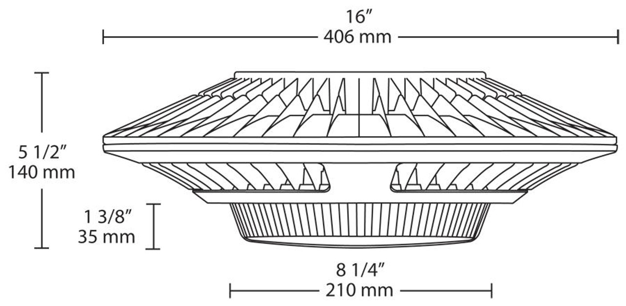 GLED26Y/D10 Garage Lights 3078 Lumens GLED 26W 3000K 0-10V Dimming Bronze
