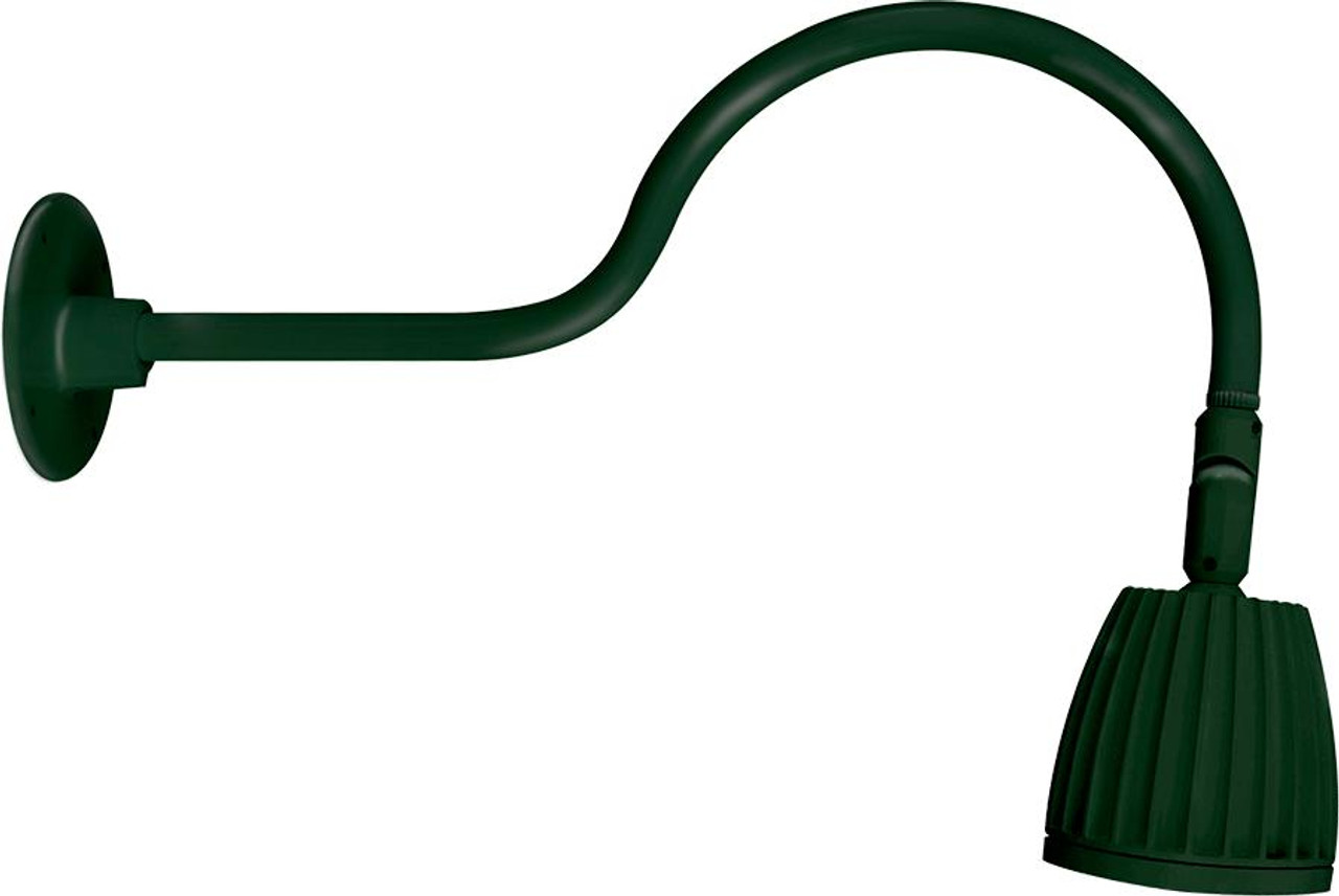 GN1LED13YRG Decorative 585 Lumens Gooseneck 13W 3000K 24 Inches Arm Rectangular