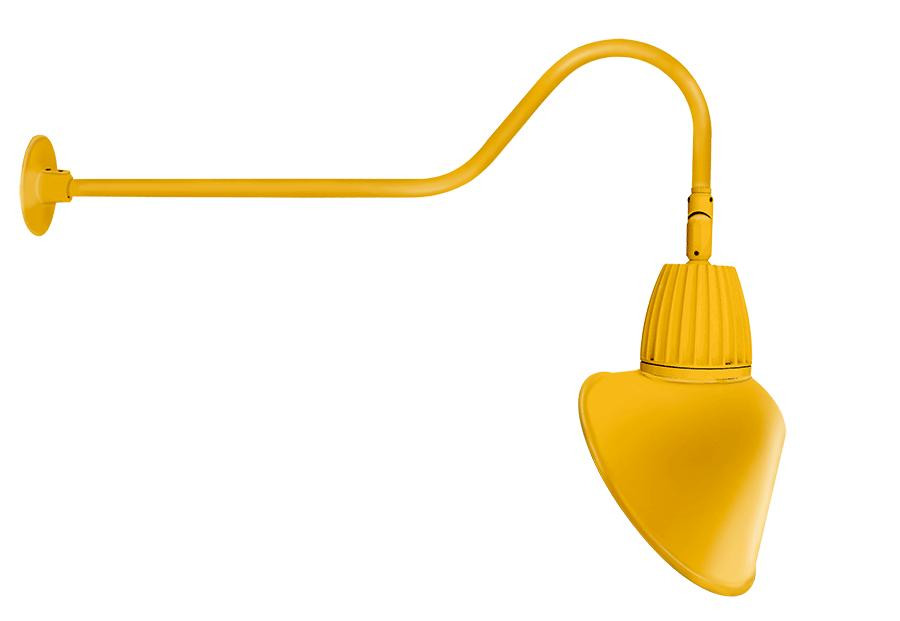GN2LED26YACYL Decorative 1247 Lumens Gooseneck 26W 3000K 35 Inches Arm