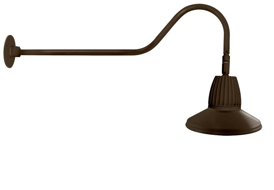 GN2LED26YRSTBWN Decorative 1262 Lumens Gooseneck 26W 3000K 35 Inches Arm Straight