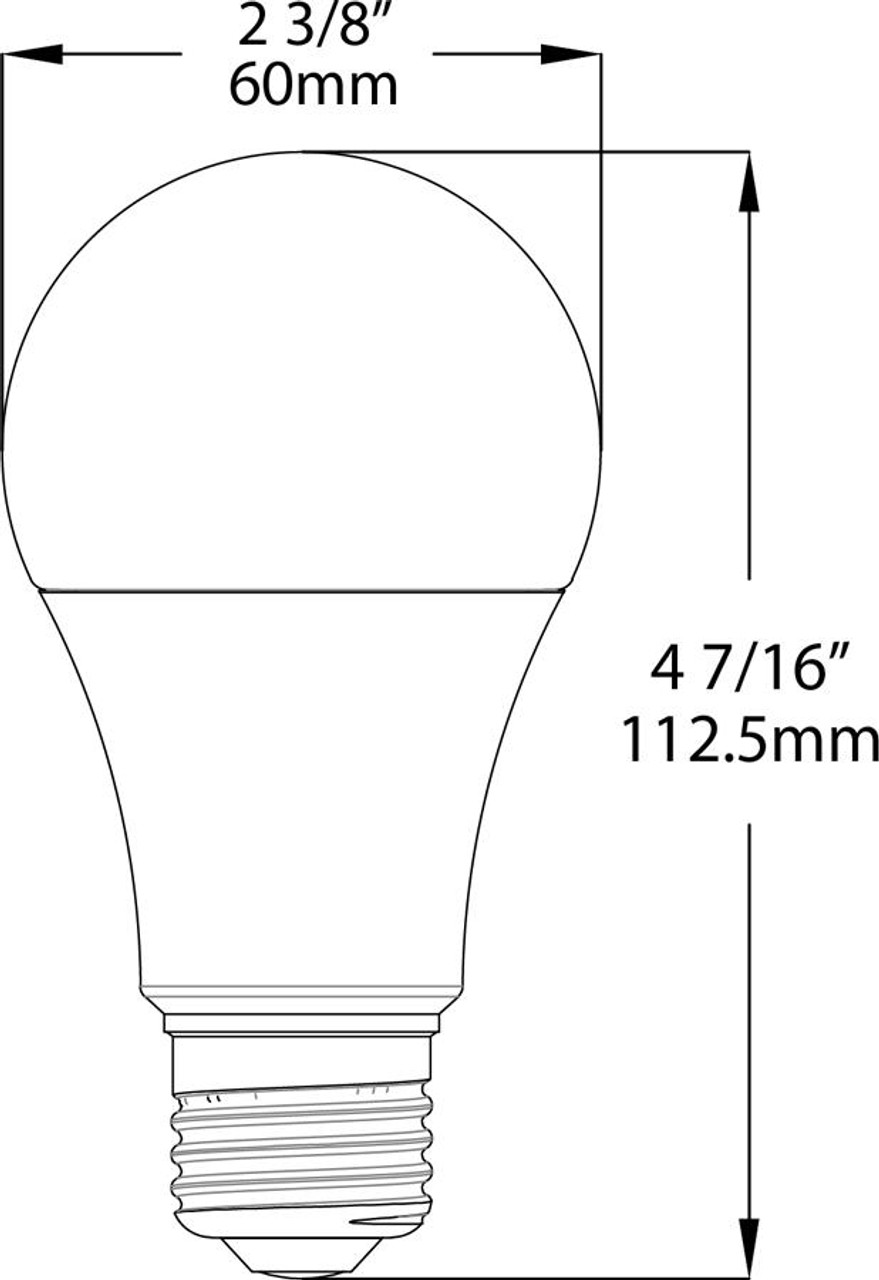 A19-12-E26-850-ND LED Bulb A19 12W 75EQ 1100LM E26 CRI80 5000K Non-dim