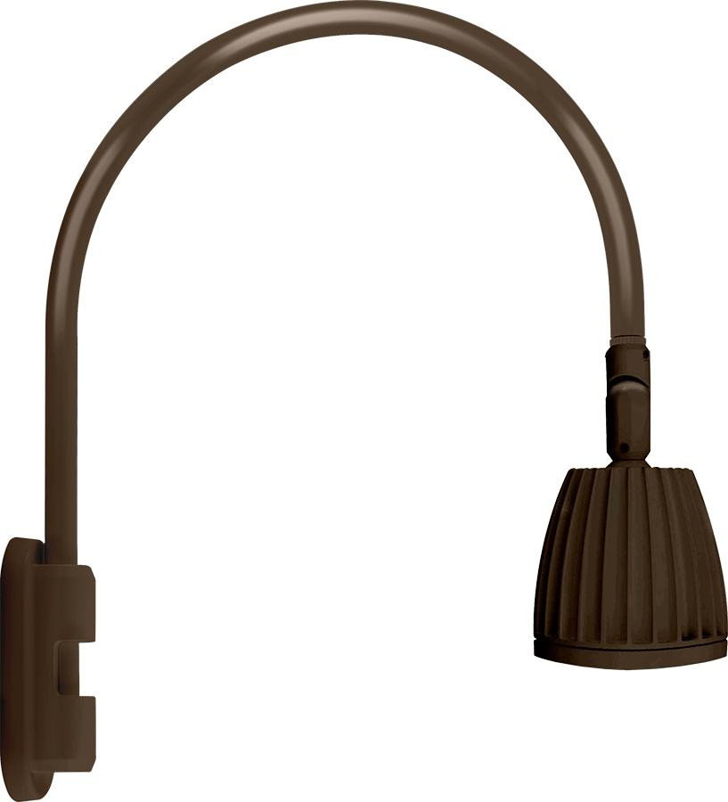 GN5LED26NRBWN Decorative 1570 Lumens Gooseneck 26W 4000K Pole 20 Inches High