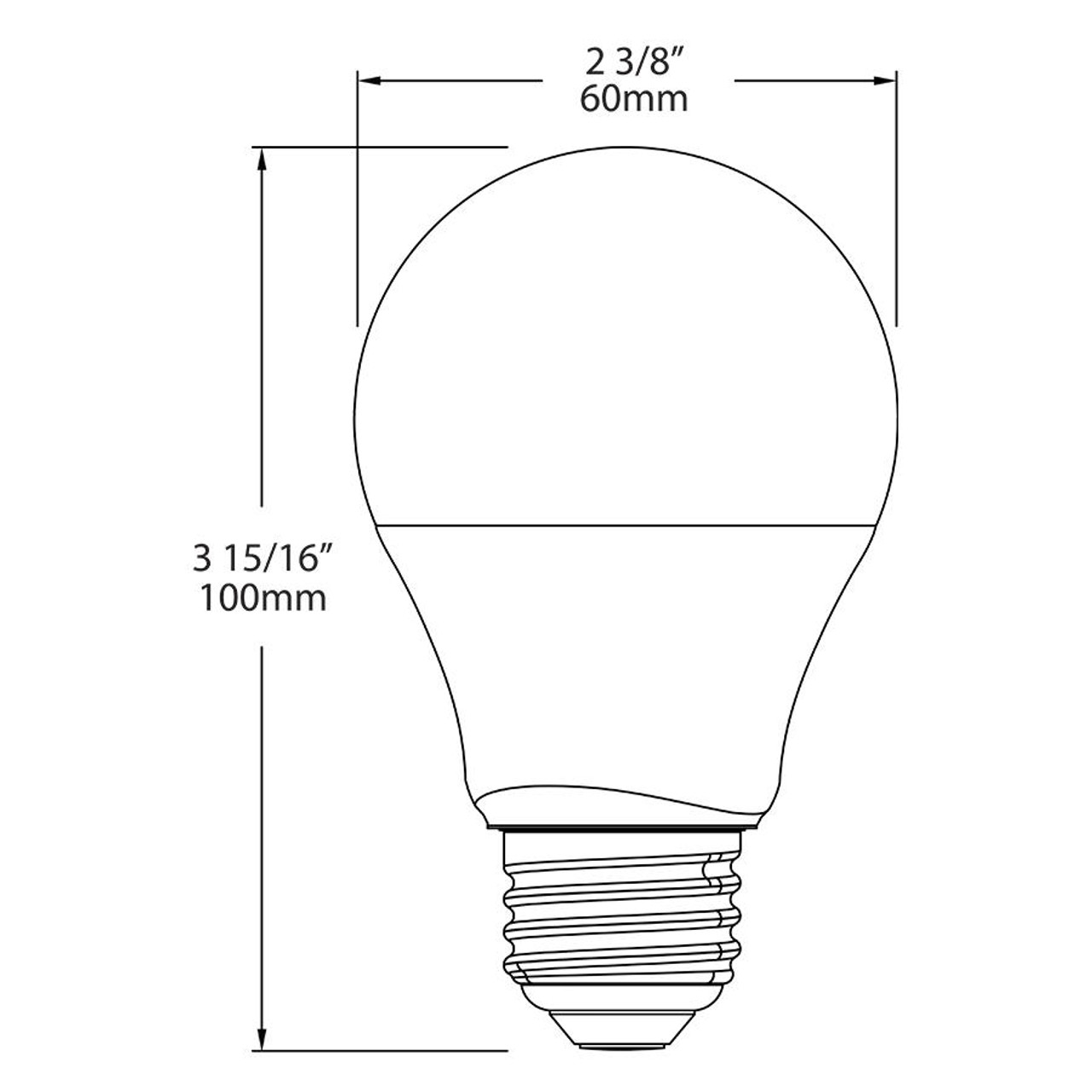 A19-8.5-E26-830-ND ECO 6PK A-line Bulbs 800 Lumens A19 8.5W Base Type E26 80CRI 3000K Non-dimming