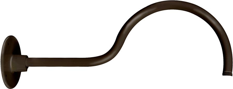 GOOSE1BWN Decorative Gooseneck STYLE1 24 Inches From Wall 1/2 Inch Nps