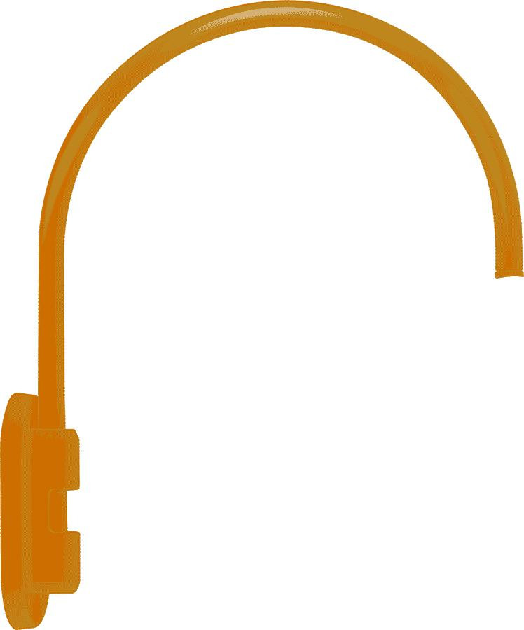 GOOSE4BWN Decorative Gooseneck STYLE4 Wall 20 Inches High 19 Inches From