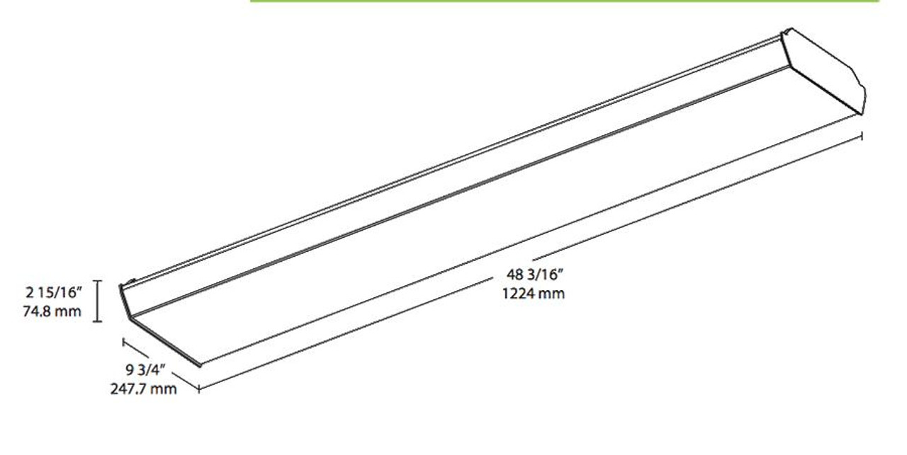 GUS4-36NW/D10 Strips & Wraps 4672 Lumens GUS4 4 Feet 36W 4000K 0-10V Dimming