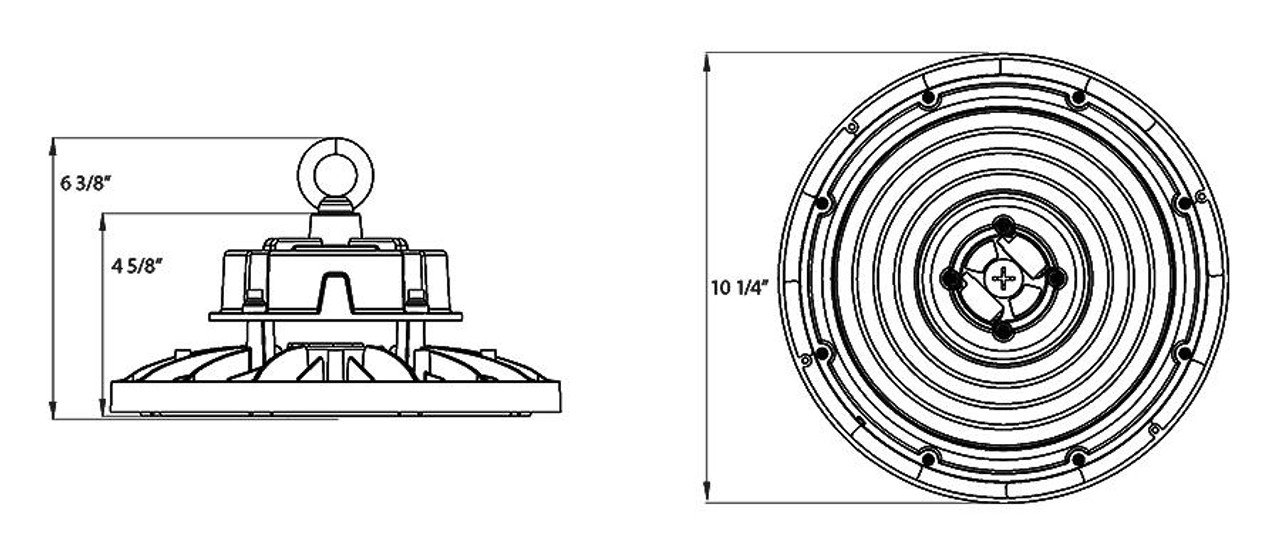 H17/480 Round Highbay 150W 5000K 480V