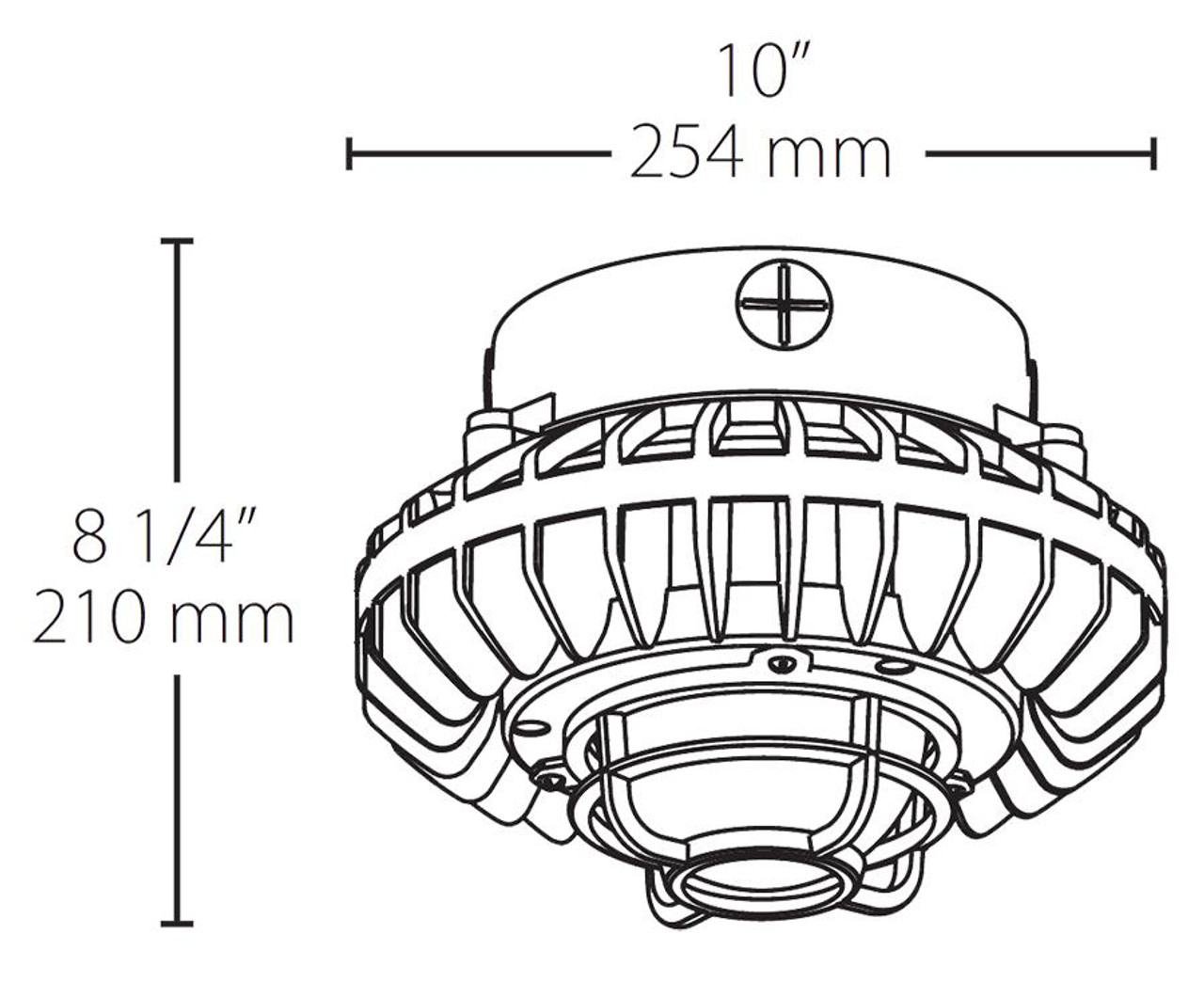 HAZPLED42CF-DG Hazardous Lighting 3578 Lumens Hazpled 42W Clear Flat Lens Die