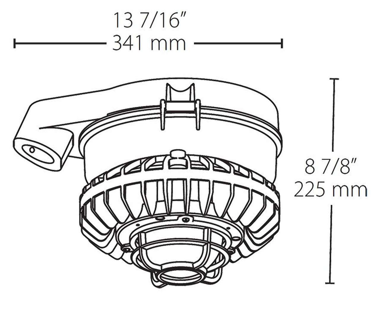 HAZSLED26F-DG Hazardous Lighting 2325 Lumens Hazsled 26W Frosted Globe Die