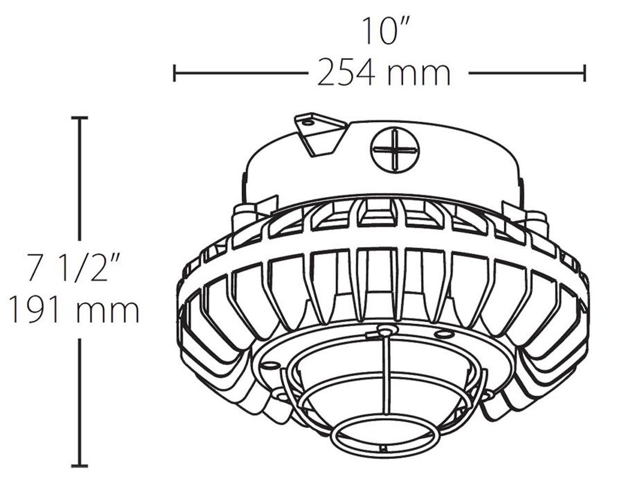HAZXLED80FF-G/D10 Hazardous Lighting 5924 Lumens HAZXLED80FF 80W 0-10V Dimming
