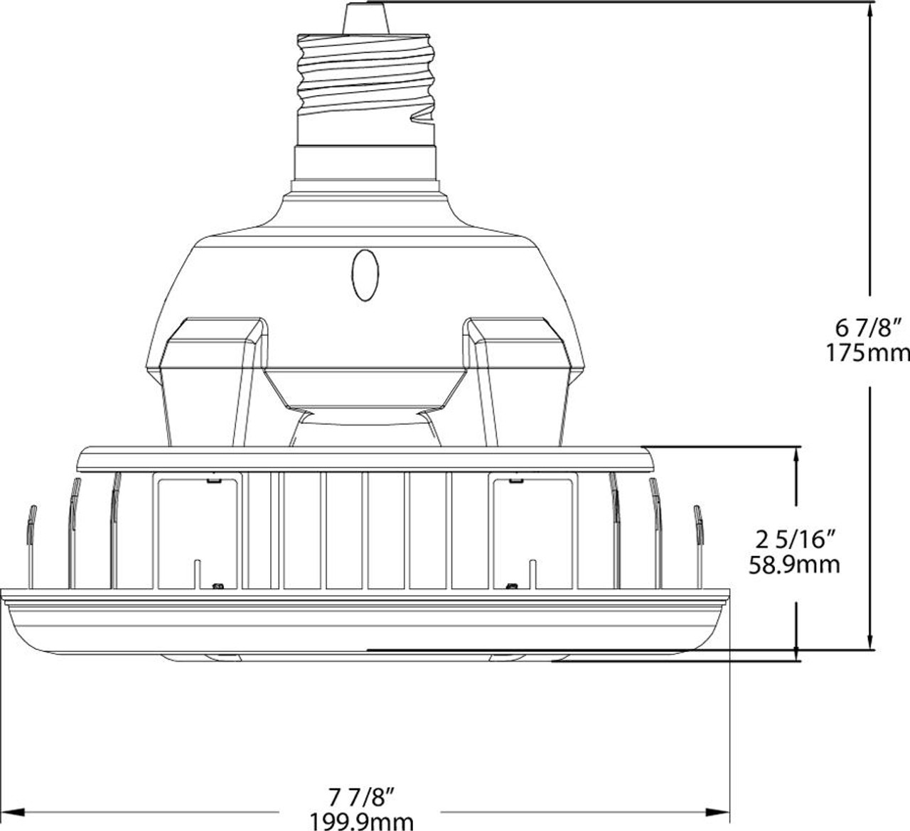 HID-80-V-EX39-840-BYP-HB-G2 HID Replacements 10800 Lumens HID 80W Vertical Base EX39 80CRI