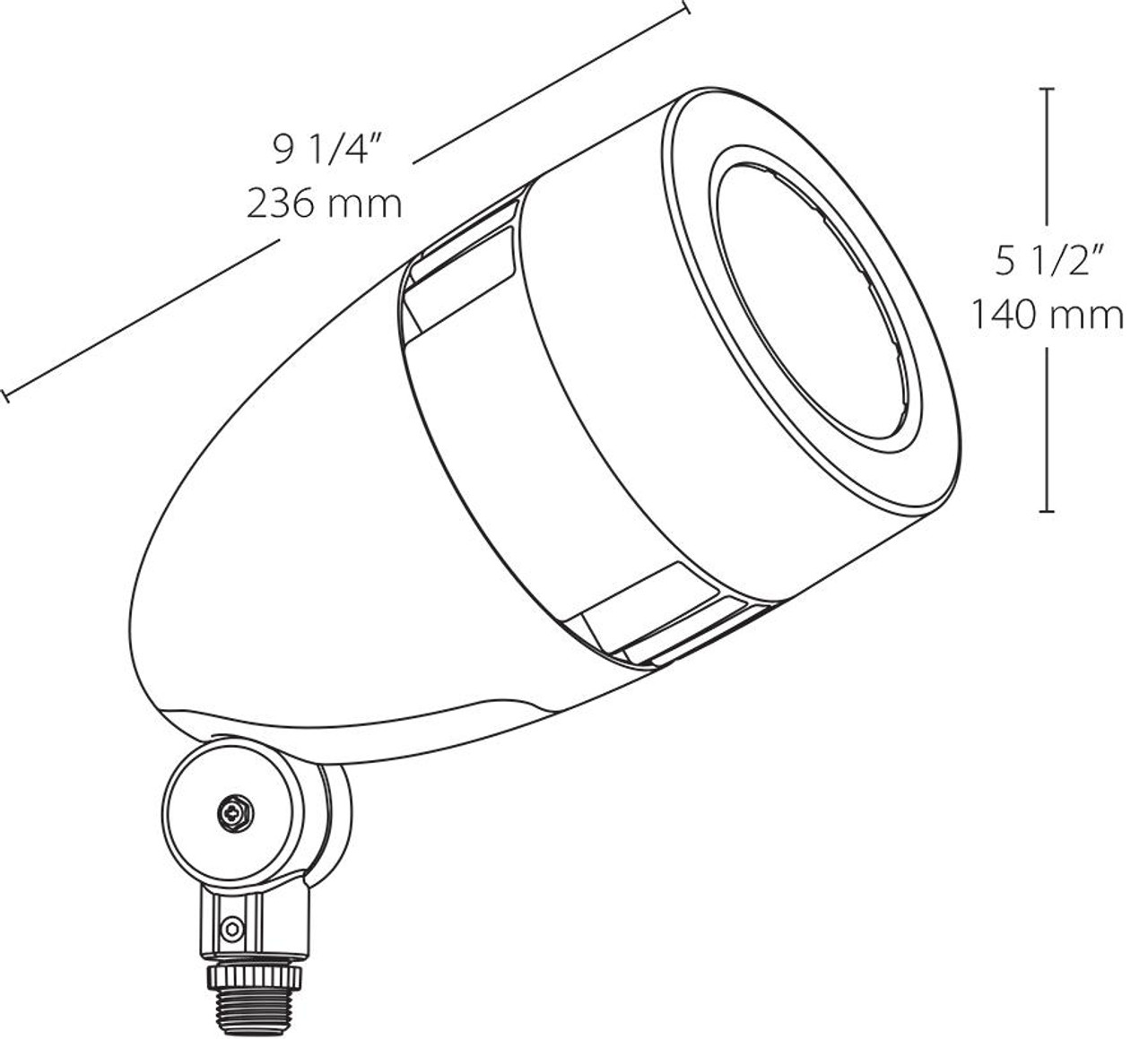 HSLED13DCB Solar 1373 Lumens Spot Bullet 13W 5000K DC Black