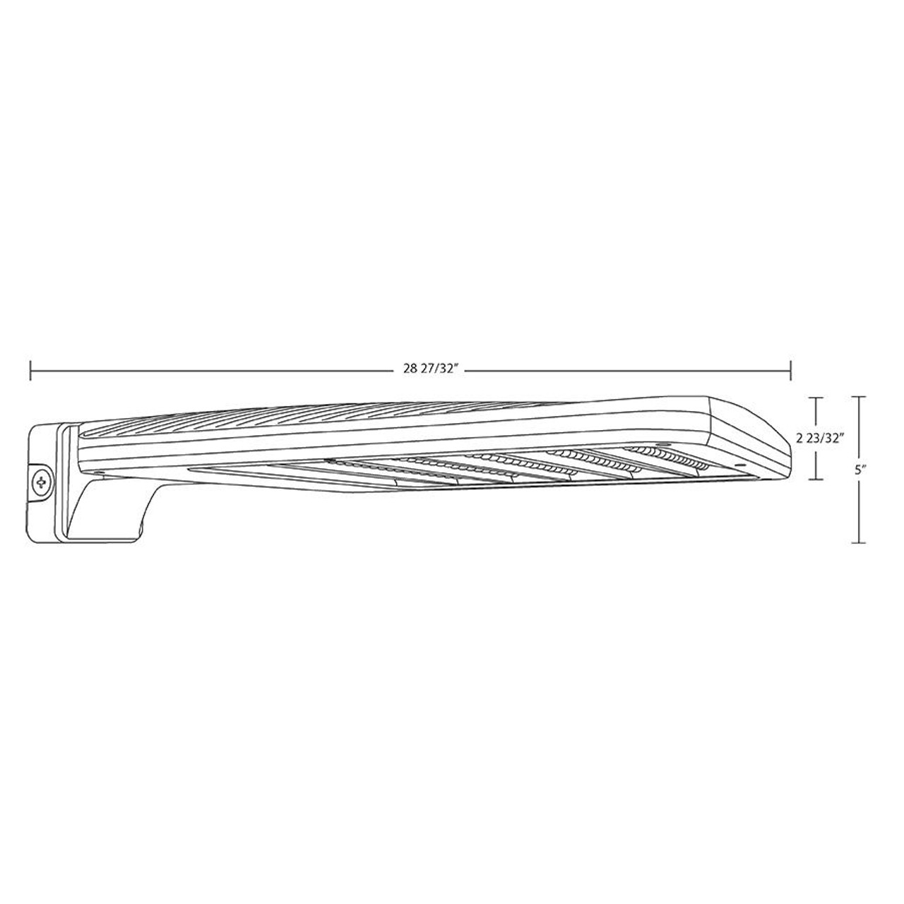 ALEDL2TWMB/480/7PR ALED 170-220-260W T2 5000K Cool 480V Wall Mt 7PIN Recept Black