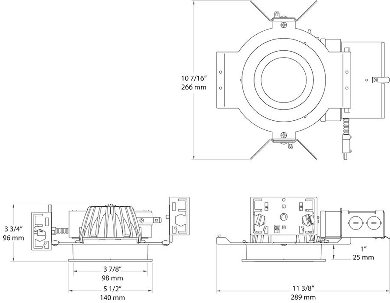 NDLED4RD-80NHC-S-B Recessed Downlights NDLED4RD 4 Inch Round Universal Dimming