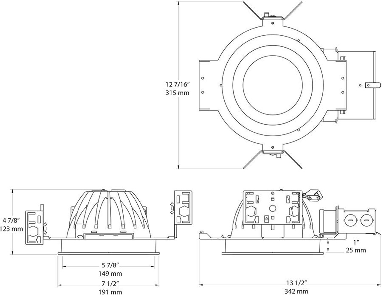 NDLED6RD-50YHC-S-B Recessed Downlights NDLED6RD 6 Inch Round Universal Dimming