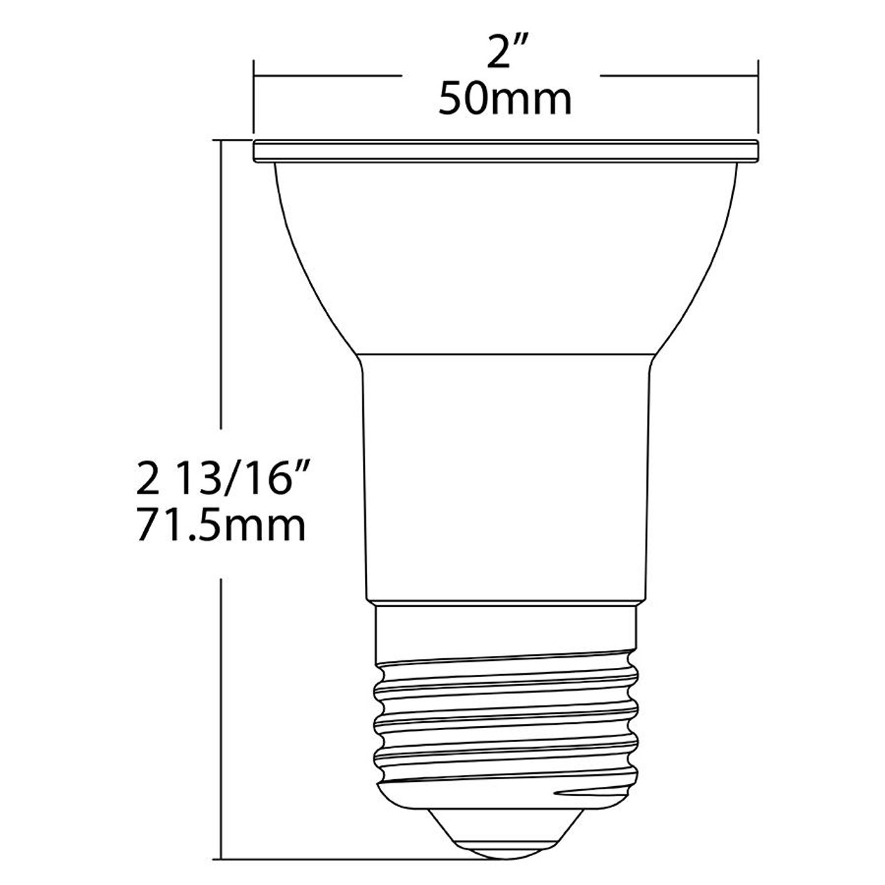 PAR16-6-850-40D-DIM Small Reflectors 500 Lumens PAR16 6W 80CRI 5000K 40 Degree Beam