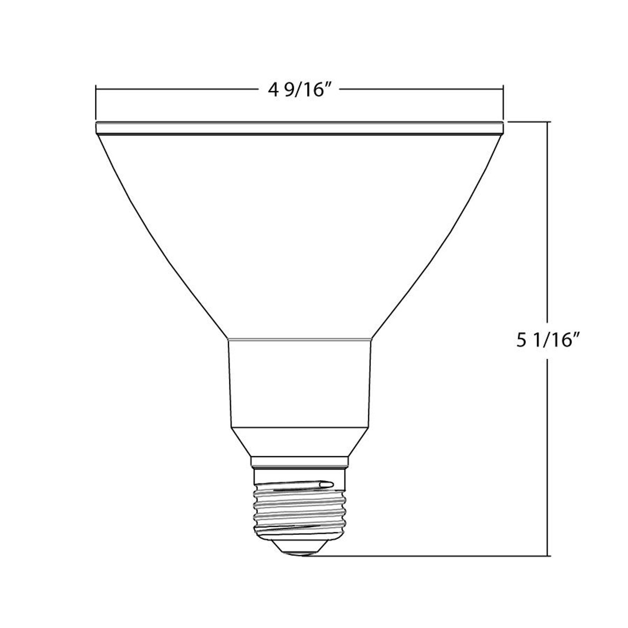 PAR38-12.5-830-25D-DIM PAR38 12.5W 120EQ 1200LM E26 CRI80 3000K Dim 25DEG