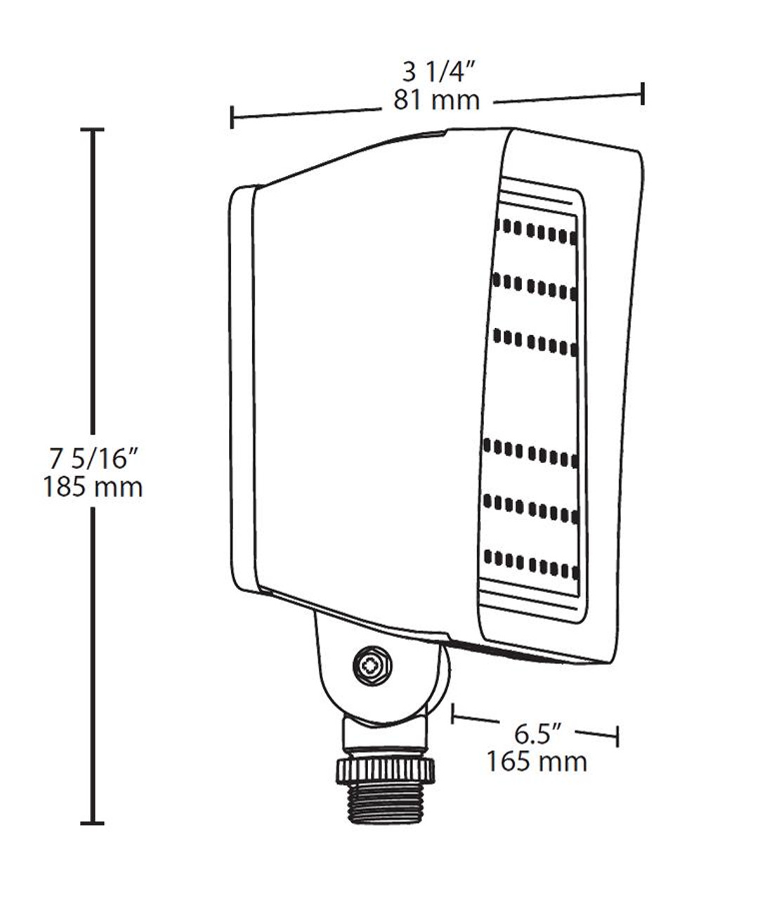 PIP30N/D10/PCU Flood 4550 Lumens PIP 30W Neutral LED 120V-277V Photocell 0-10V