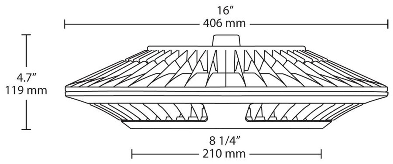 PLED52NW/D10 Architectural 4435 Lumens PLED Pendant Mount 52W 4000K 120V-277V