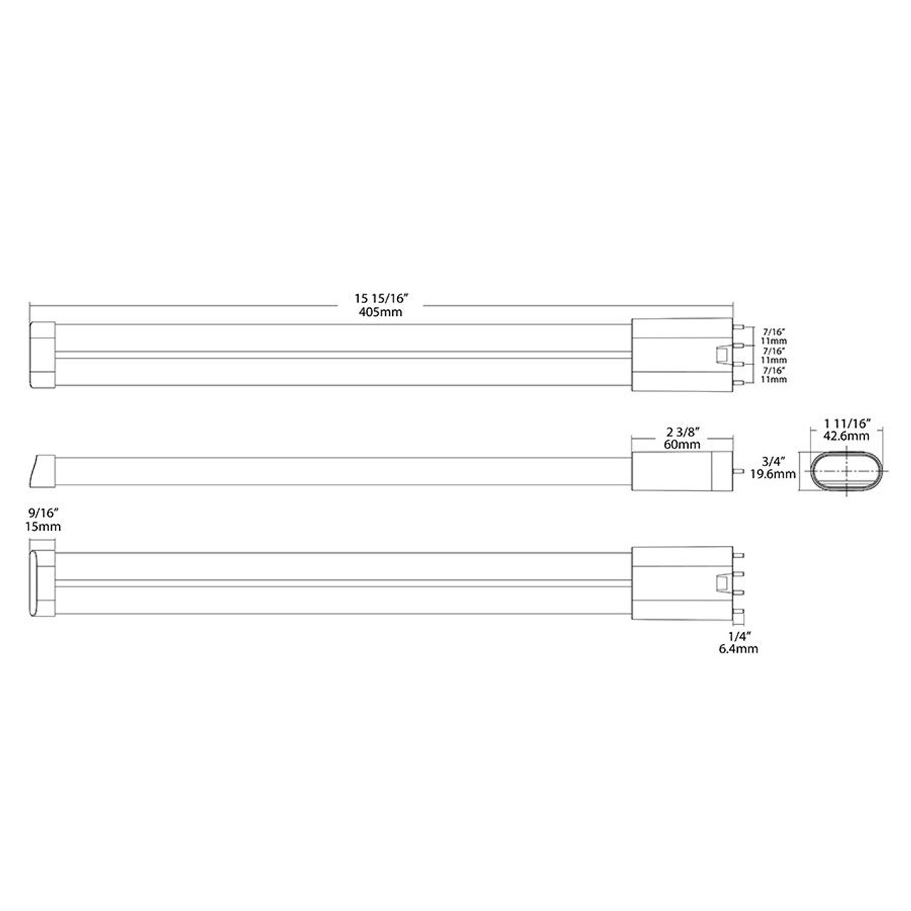 PLL-14-850-DIR Compacts 2000 Lumens Pll 14W 80CRI 5000K Ballast Compatible