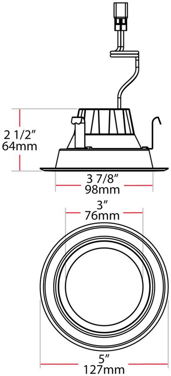 R4R8835120WS Retrofit Downlights 862 Lumens Retrofit Downlight 8W 4 Inches