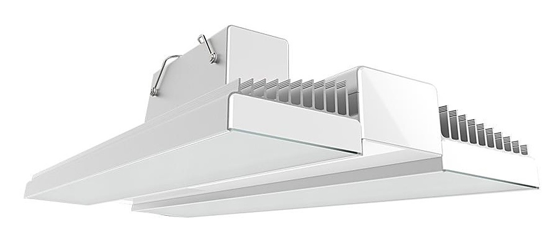 RAIL225N/E Rail 225W 4000K LED 120-277V Battery Backup White/aluminum