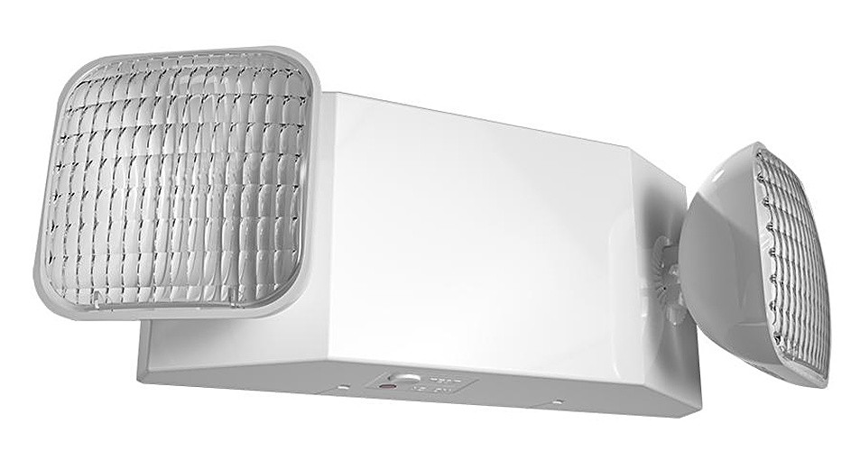 EM-HS Emergency Unit Self Diagnostics Thermoplastic White 2-LAMP Heads