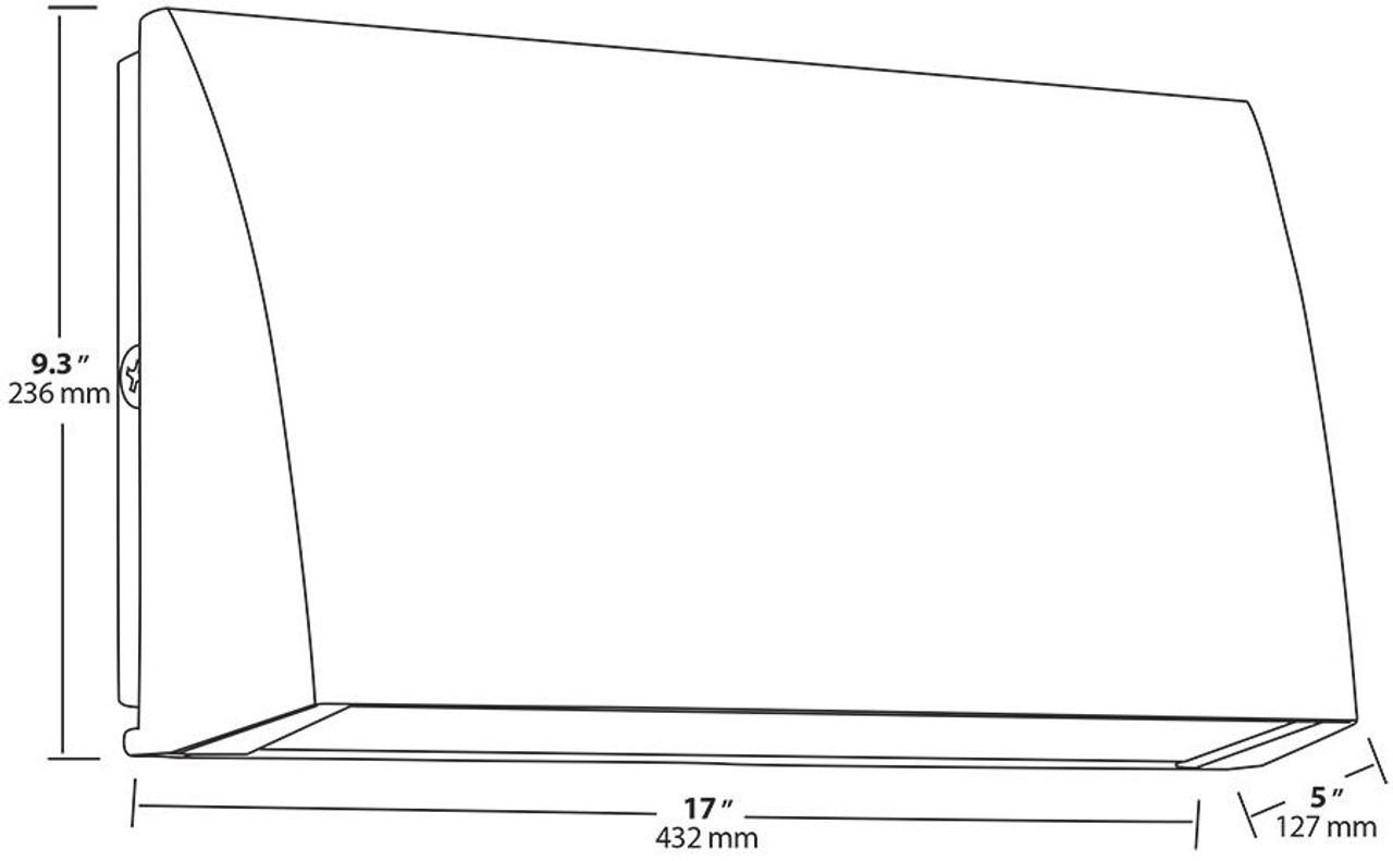 SLIM62/480/PCS4 Slim Wallpack 62W Cool LED 480V PCS Bz WP3