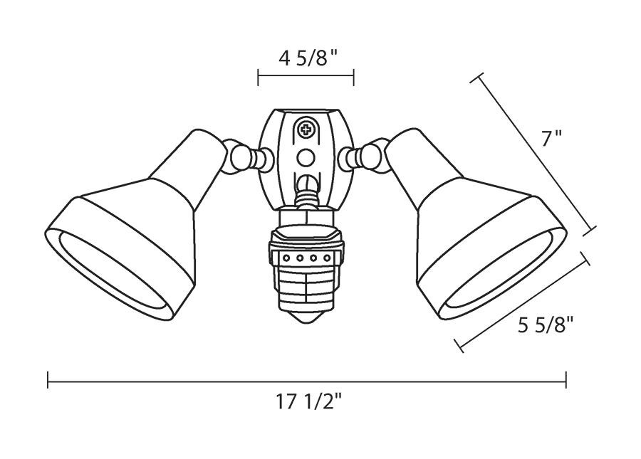 STL360HW/L STL360HW Sensor + PAR38 38W 3000K/4000K/5000K E26 90CRI 3600LM Line Drawing