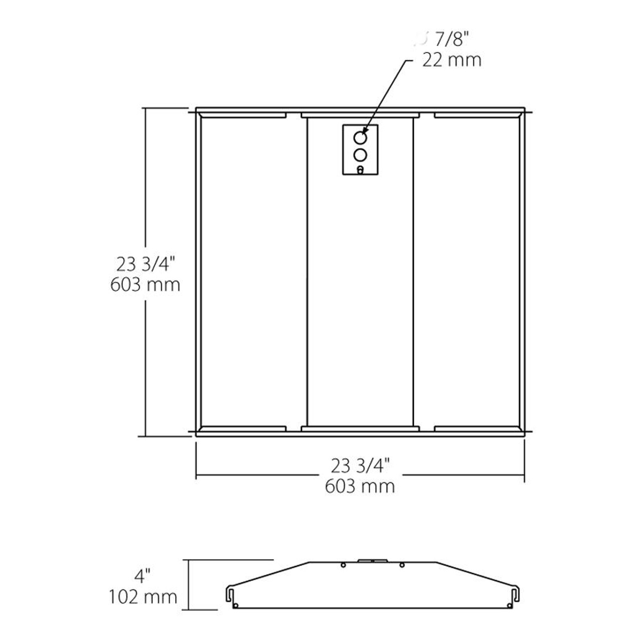 SWISH2X2-19/D10/LCBS/MVS Panels & Troffers 2878 Lumens SWISH2X2 19W 5000K 0-10V Dimming