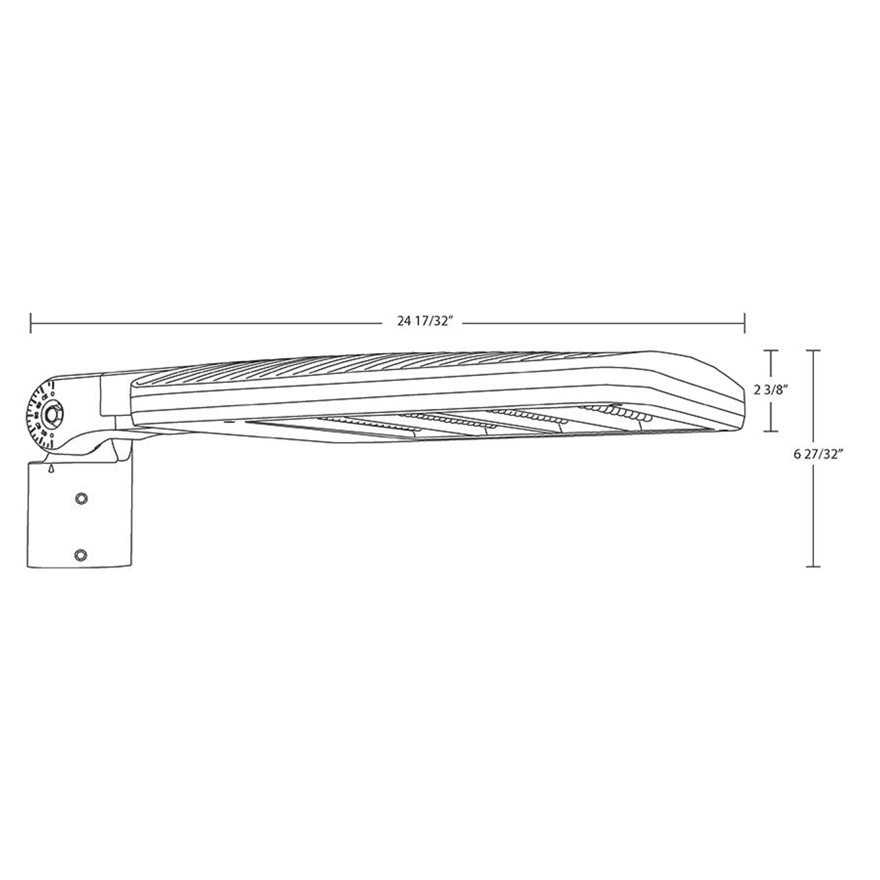 ALEDMATSFNB/WS2 ALED 78-90-150W At 4000K Neutral W/sf Wattstop 20FT Lens Black