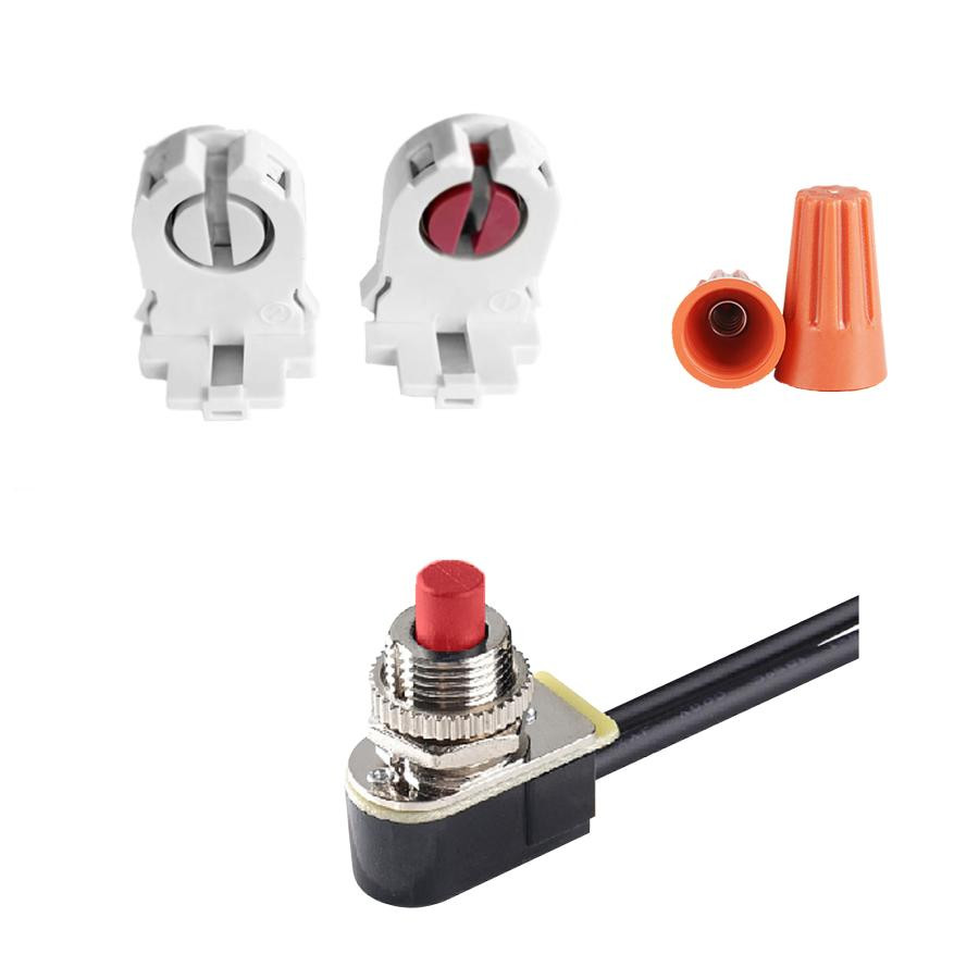 T10EM-ACC KIT Acc Kit For T10EM Tube (2)NUTS (1)TESTBUTTON (2)LAMPHOLDERS