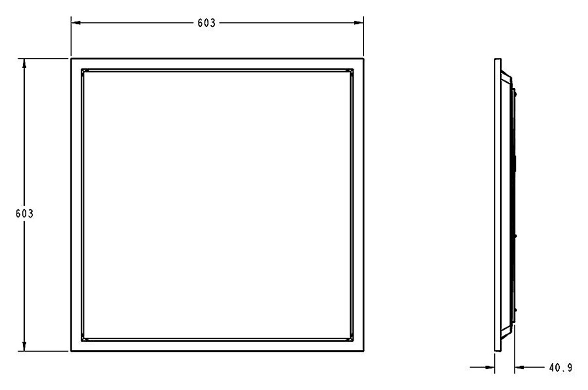 T34FA-2X2/MVS Panels 2279-4328 Lumens Backlit Panel Field Adjustable 3500K/4000K/5000K