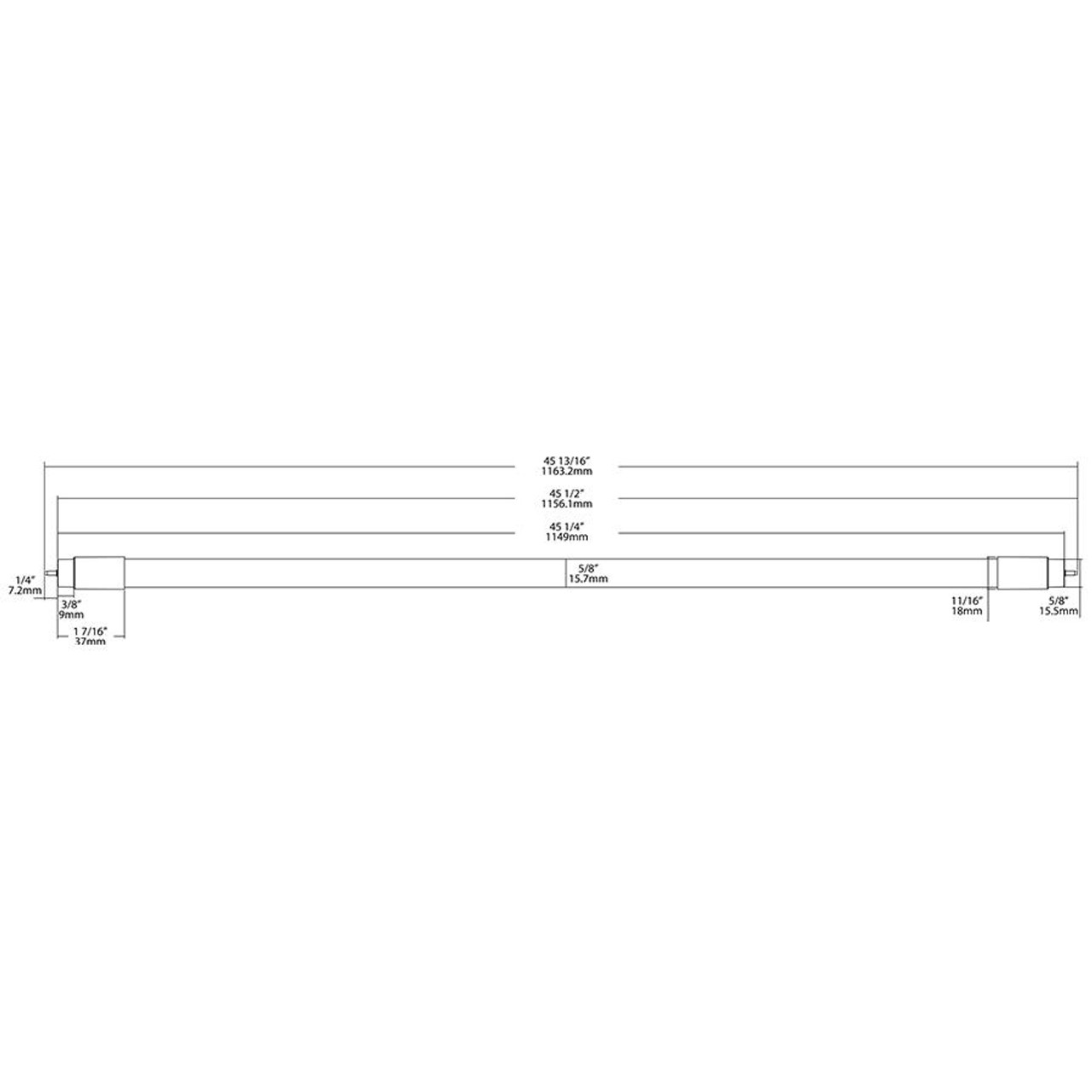 T5HO-22-48P-840-EXT Linear Tubes 3400 Lumens T5HO 22W 4 Feet Plastic 80CRI 4000K