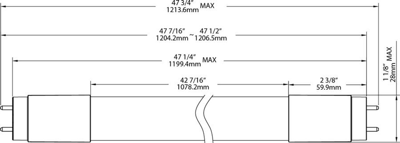 T8-14.5-48GC-850-SE-BYP-PDIM Linear Tubes 1900 Lumens T8 14.5W 48 Inch Glass Coated 80CRI