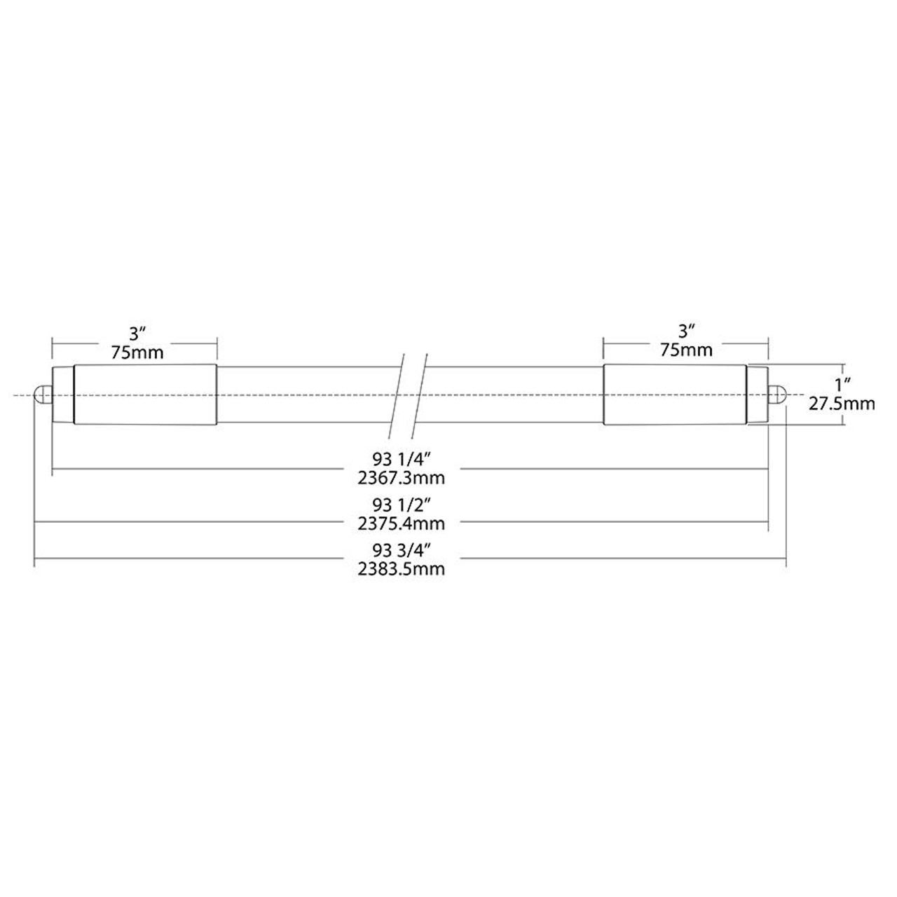 T8-24-96G-FA8-835-DE-BYP Linear Tubes 3500 Lumens T8 24W Base Field Adjustable Power 3500K