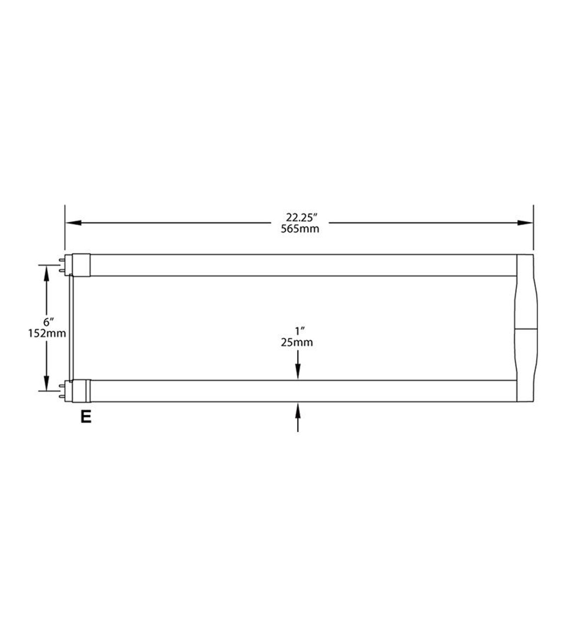 U6-15-835-DIR Linear Tubes 2100 Lumens U6 15W 80CRI 3500K Ballast Compatible