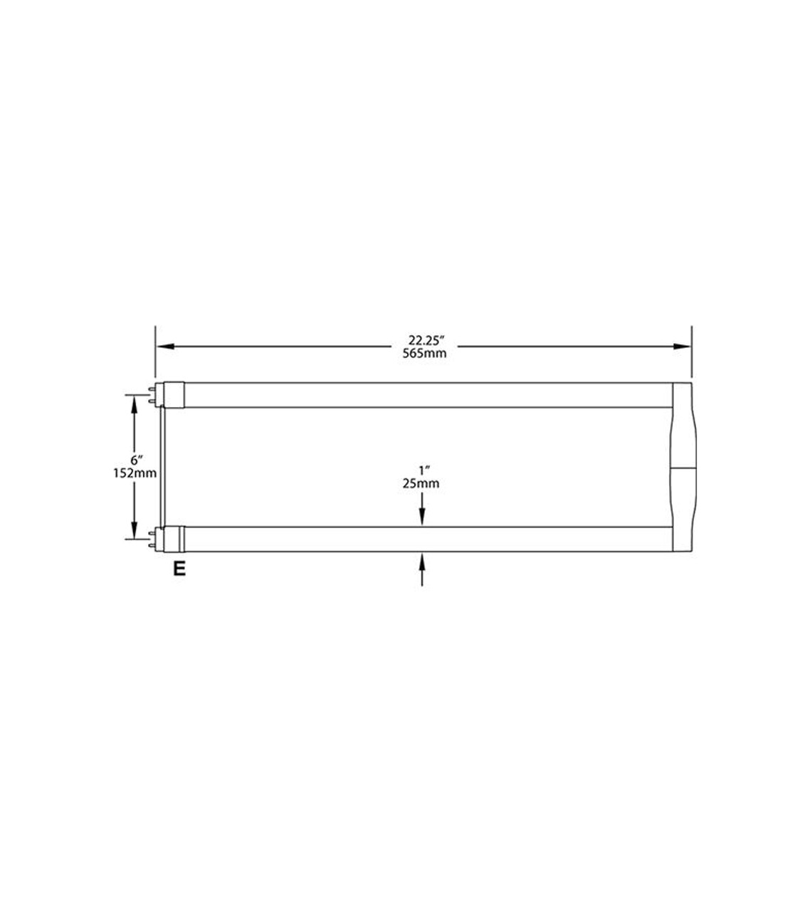 U6-18-835-SE-BYP Linear Tubes 2100 Lumens U6 18W 80CRI 3500K Single Ended Ballast