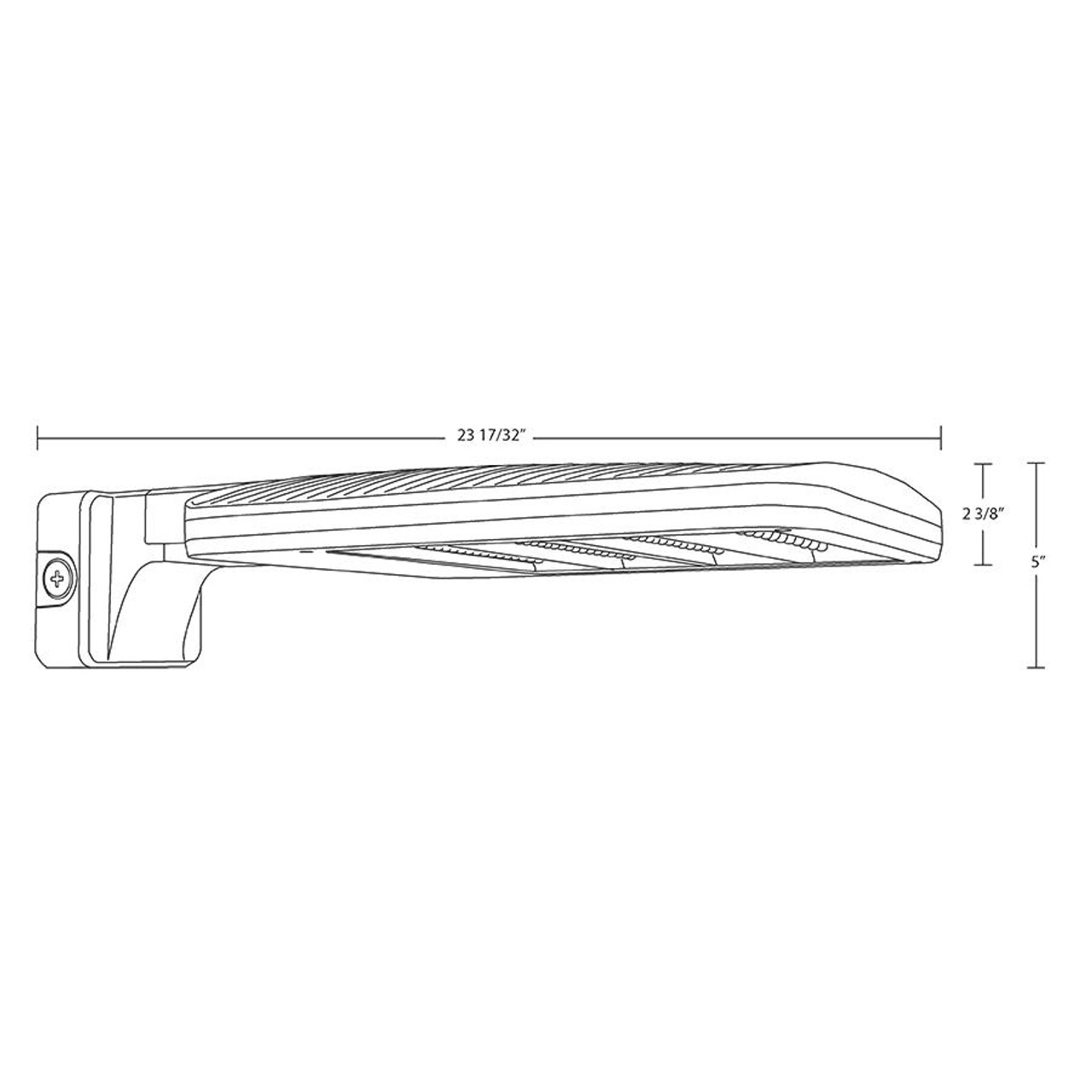 ALEDMATWMNB/7PR ALED 78-90-150W At 4000K Neutral Wall Mt 7PIN Recept Black