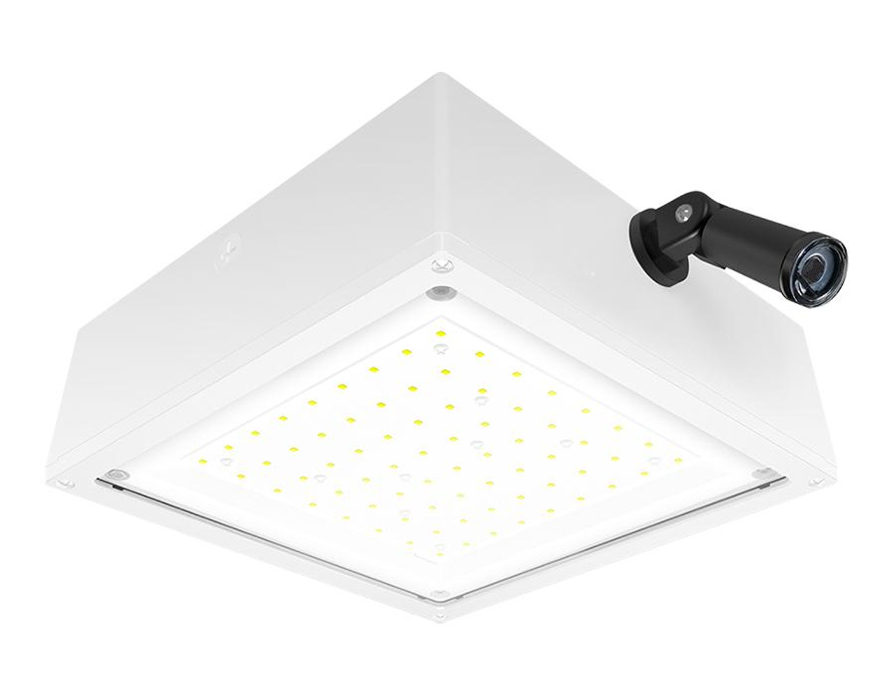 VANLED52YFW/PCS Canopy Lights 7735 Lumens VANLED 52W Flat Clear Lens 120V Swivel