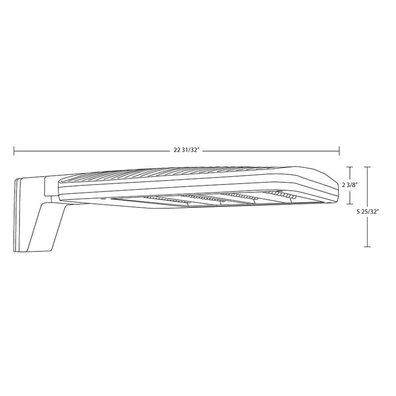 ALEDMATYB/7PR ALED 78-90-150W At 3000K Warm Arm 7PIN Recept Black