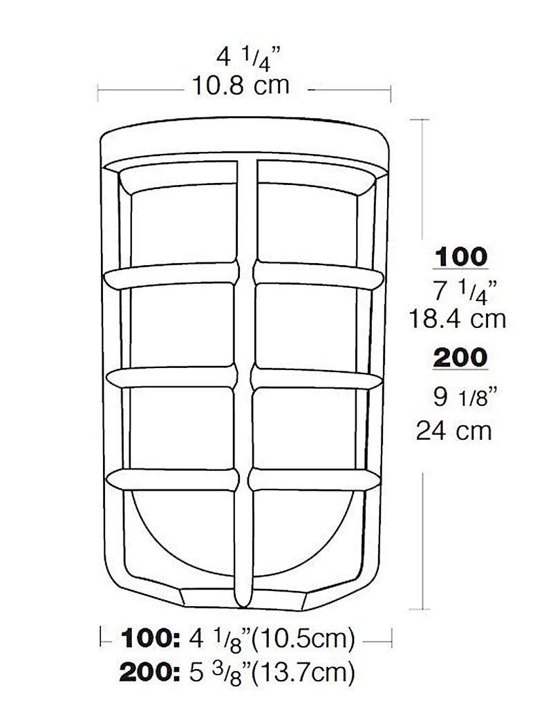 VC2 Vaporproof 200 Ceiling Less Globe