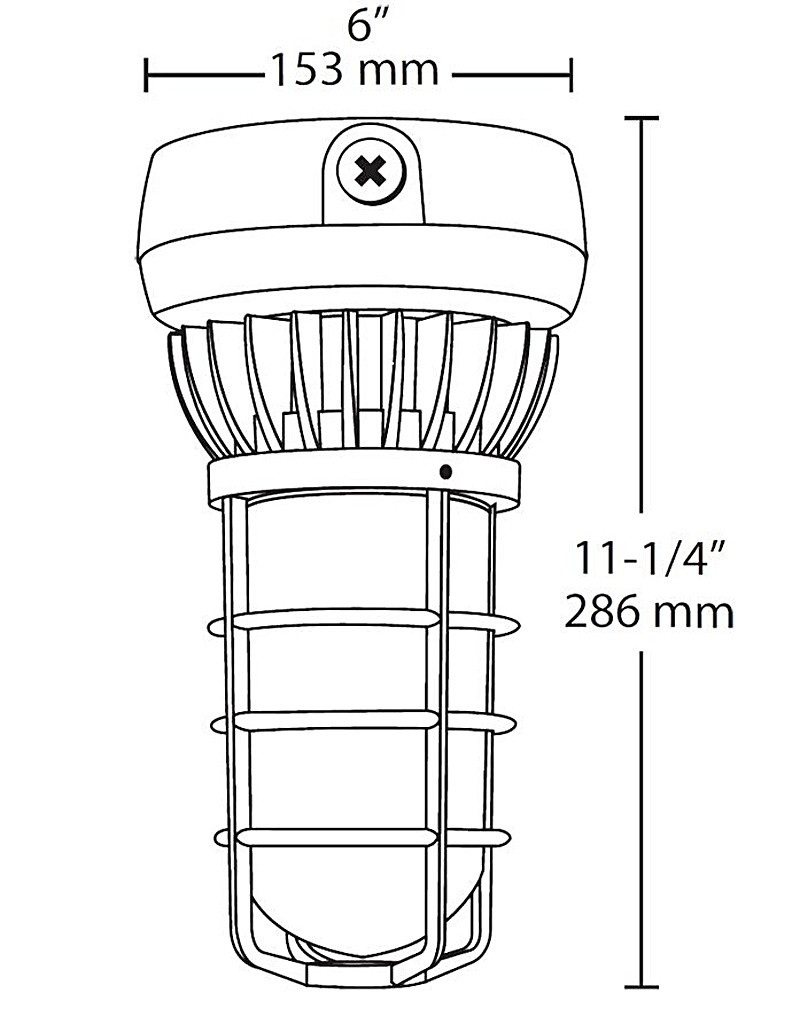 VXLED26NDG/PCS2 Vaporproof 1735 Lumens VXLED26NDG 277V Swivel Photocell