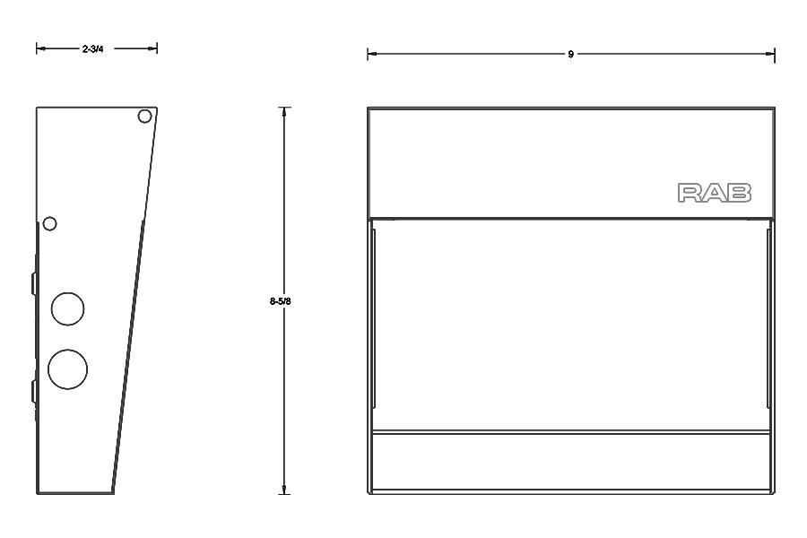 W17-36LN/PCU W17 Wallpack 33W 3600LM LED 120-277V 80CRI 4000K Neutral Pcu