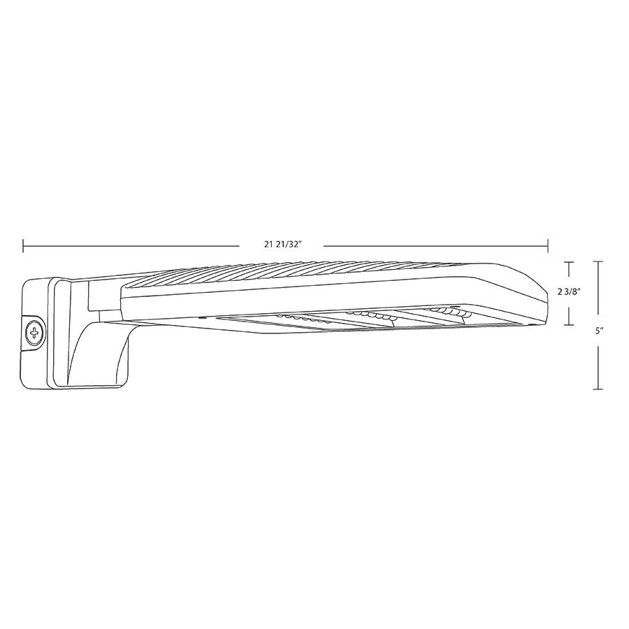 ALEDS2TWMY/7PR ALED 40-60-80W T2 3000K Warm Wall Mt 7PIN Recept Bronze