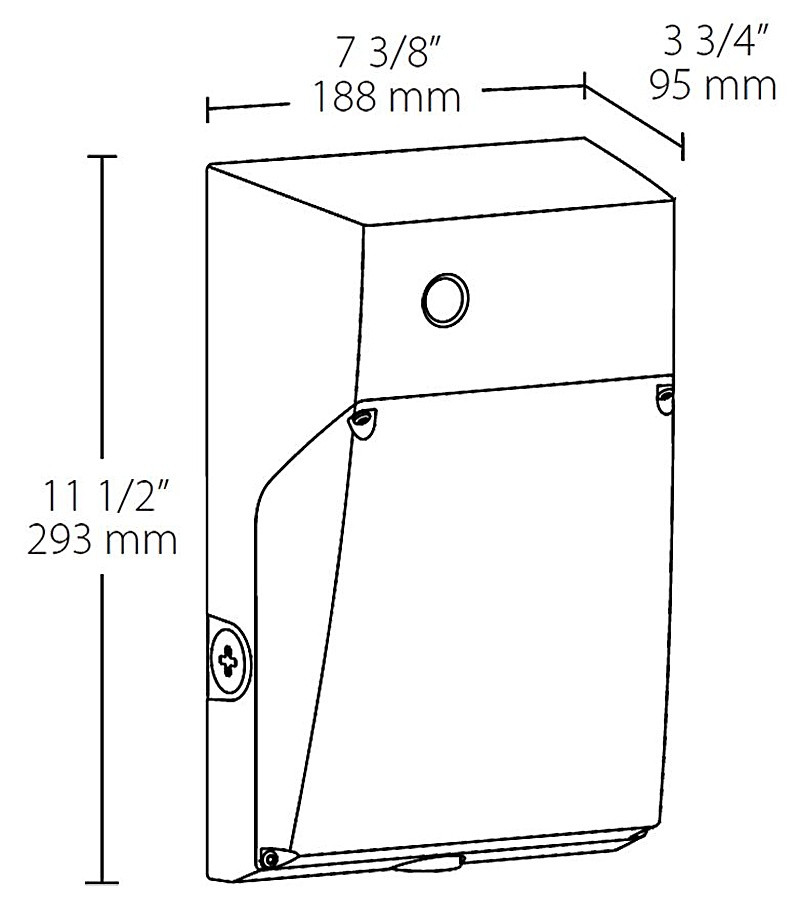 WPTLED40NW/D10/PC2 Wall Packs 4015 Lumens Tallpack 40W 0-10V Dimming 277V Photocell