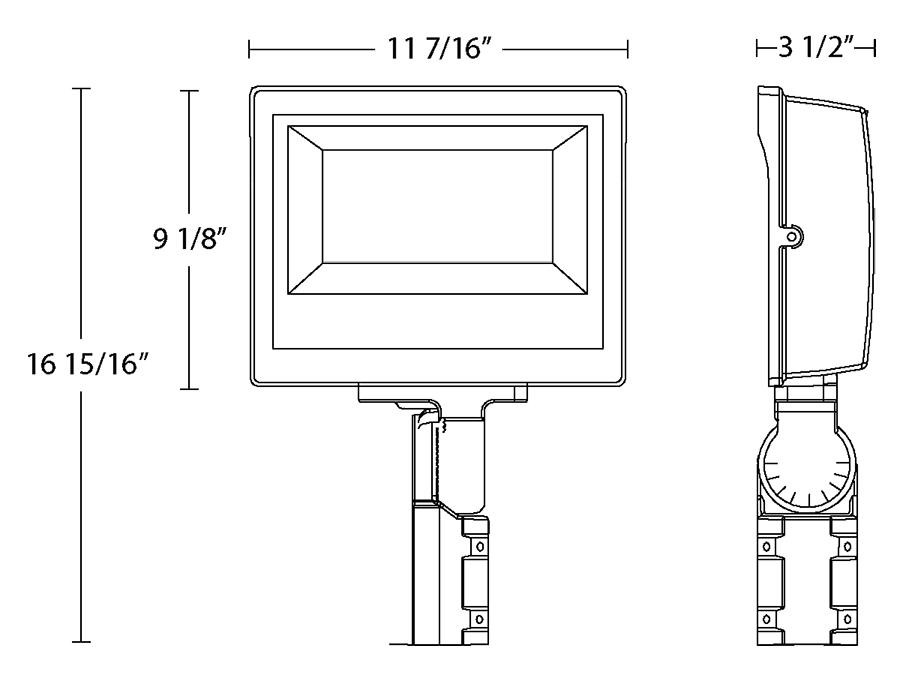 X17XFU105SFW Floodlights 6304-14129 Lumens X17 Adjustable 105/75/50W Field