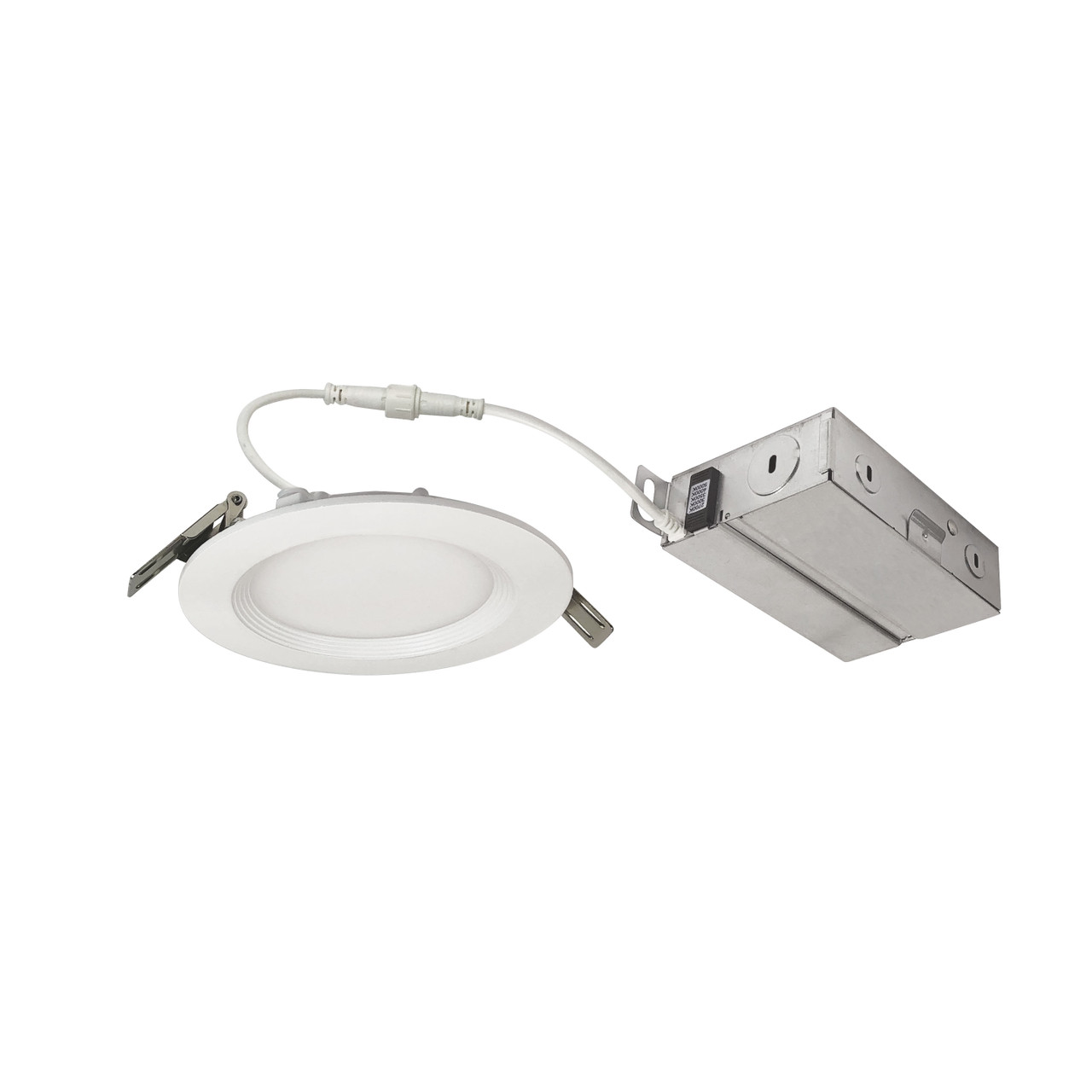 NEFLINTW-R4MPW 4" E-series Flin Round LED Downlight Selectable 5CCT Matte Powder